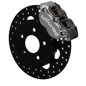 Wilwood WBK140-10015-D - 94-04 Mustang Front Drilled Kit-Blk
