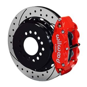 Wilwood WBK140-10093-DR - 63-86 Chevy C10 Rear Drilled Kit-Red