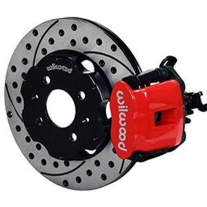 Wilwood WBK140-10210-DR - 1988-2004 Honda Civic Rear Drilled Kit-Red