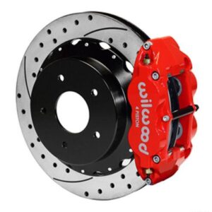 Wilwood WBK140-10472-DR - 65-82 Corvette Rear Drilled Kit-Red