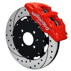 Wilwood WBK140-10735-DR - 1990-2005 Honda Civic Front Drilled Kit-Red