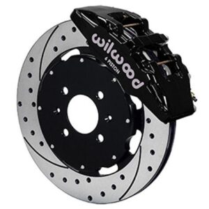 Wilwood WBK140-10736-D - 1990-99 Honda Civic Front Drilled Kit-Blk