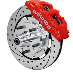 Wilwood WBK140-10739-DR - 1937-47 Ford Pickup Front Drilled Kit-Red