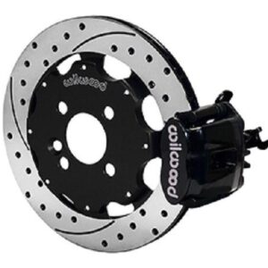 Wilwood WBK140-10885-D - 2002-10 Mini Cooper Rear Drilled Kit-Blk