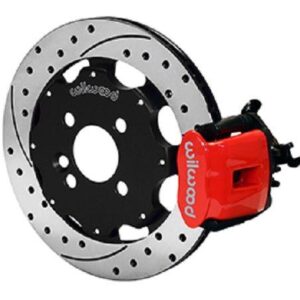 Wilwood WBK140-10885-DR - 2002-10 Mini Cooper Rear Drilled Kit-Red
