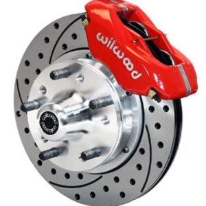 Wilwood WBK140-11007-DR - 70-78 Camaro Front Kit Drilled-Red