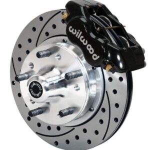 Wilwood WBK140-11009-D - 79-88 Gm G-Body Front Drilled Kit-Blk