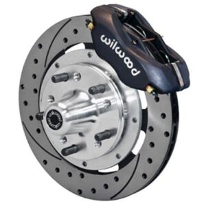 Wilwood WBK140-11011-D - 63-64 Vette & 59-64 Impala Front Kit Drilled-Blk