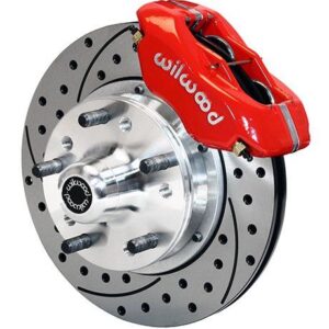 Wilwood WBK140-11012-DR - 82-92 Camaro Front Kit Drilled-Red