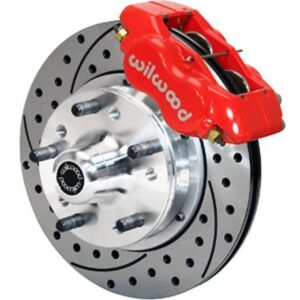 Wilwood WBK140-11017-DR - 74-78 Mustang Front Drilled Kit-Red