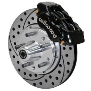 Wilwood WBK140-11071-D - 65-70 Mustang Front Drilled Kit-Blk