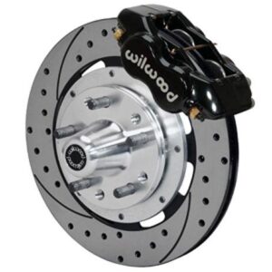 Wilwood WBK140-11072-D - 65-70 Mustang Front Drilled Kit-Blk