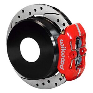 Wilwood WBK140-11390-DR - 9" Ford 2.50" Offset Rear Kit Drilled-Red