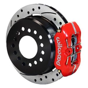 Wilwood WBK140-11392-DR - 9" Ford 2.50" Offset Rear Kit Drilled-Red