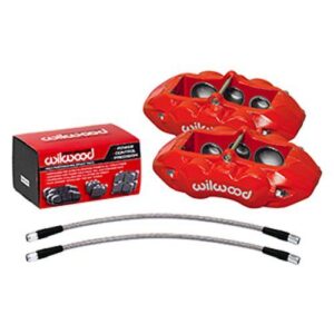 Wilwood WBK140-11857-R - 65-82 Corvette Front Calipers & Pm Promatrix Pads-Red