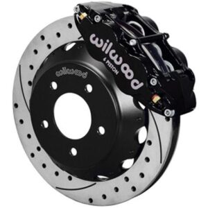 Wilwood WBK140-11919-D - 85-87 Vette Front Kit Drilled-Blk