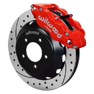 Wilwood WBK140-11964-DR - 1993-96 Mazda Rx7 Front Drilled Kit-Red