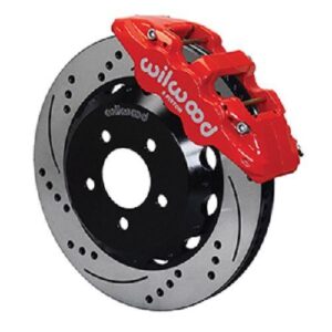 Wilwood WBK140-11974-DR - 1999-2006 Bmw E46 Front Drilled Kit-Red