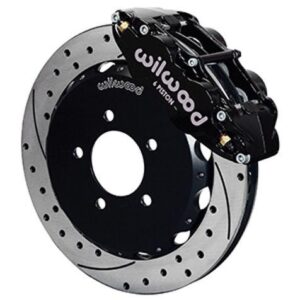 Wilwood WBK140-11978-D - 2006-2011 Honda Civic Front Drilled Kit-Blk