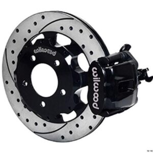 Wilwood WBK140-11979-D - 2006-2016 Honda Civic Si Rear Drilled Kit-Blk