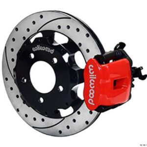 Wilwood WBK140-11979-DR - 2006-2016 Honda Civic Si Rear Drilled Kit-Red