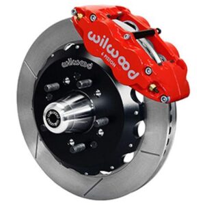 Wilwood WBK140-12307-R - 55-57 Chevy Front Kit For Heidts Or Ridetech Spindle-Red