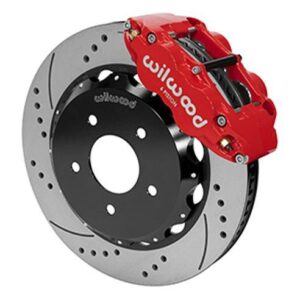Wilwood WBK140-12440-DR - 2007-16 Jeep Wrangler Front Drilled Kit-Red