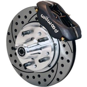 Wilwood WBK140-12458-D - 63-64 Vette & 59-64 Impala Front Kit Drilled-Blk