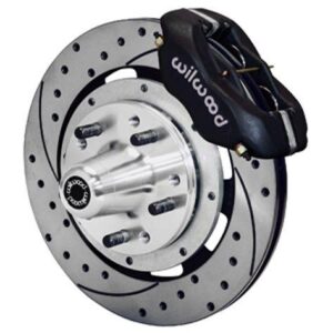 Wilwood WBK140-12459-D - 63-64 Vette & 59-64 Impala Front Kit Drilled-Blk