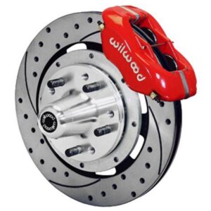 Wilwood WBK140-12459-DR - 63-64 Vette & 59-64 Impala Front Kit Drilled-Red