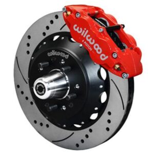 Wilwood WBK140-12465-DR - 63-64 Vette & 59-64 Impala Front Kit Drilled-Red