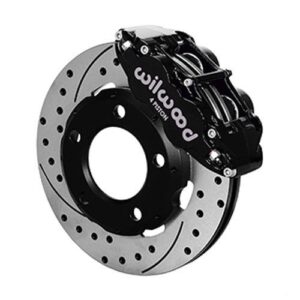 Wilwood WBK140-12613-D - 81-86 Jeep Cj Front Drilled Kit-Blk