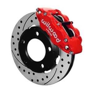Wilwood WBK140-12613-DR - 81-86 Jeep Cj Front Drilled Kit-Red