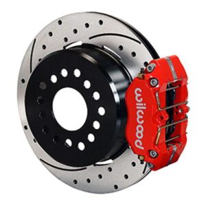 Wilwood WBK140-13181-DR - 9" Ford 2.50" Offset Rear Kit Drilled-Red