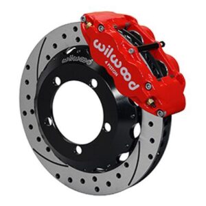 Wilwood WBK140-13305-DR - 1976-77 Ford Bronco Front Drilled Kit-Red