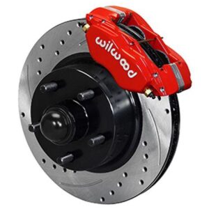 Wilwood WBK140-13476-DR - 65-70 Mustang Front Drilled Kit-Red
