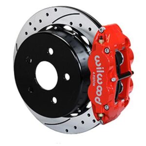 Wilwood WBK140-13969-DR - 2007-16 Jeep Wrangler Rear Drilled Kit-Red