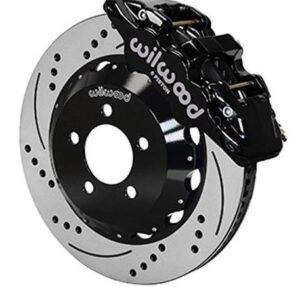 Wilwood WBK140-14067-D - 2012-15 Dodge Challanger Front Drilled Kit-Blk