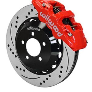 Wilwood WBK140-14067-DR - 2012-15 Dodge Challanger Front Drilled Kit-Red
