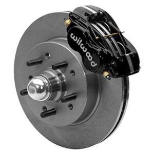Wilwood WBK140-14663 - 55-57 Chevy Front Kit For Stock Spindle-Blk
