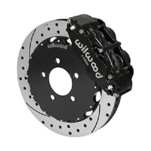 Wilwood WBK140-14680-D - 2003-2011 Ford Crown Vic Front Drilled Kit-Blk