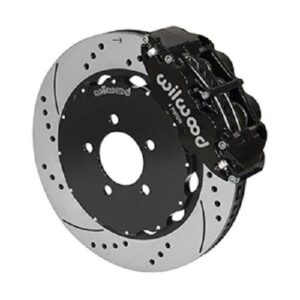 Wilwood WBK140-14681-D - 2003-2011 Ford Crown Vic Front Drilled Kit-Blk