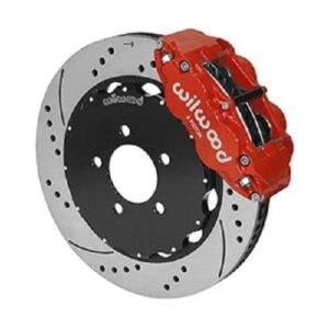 Wilwood WBK140-14681-DR - 2003-2011 Ford Crown Vic Front Drilled Kit-Red