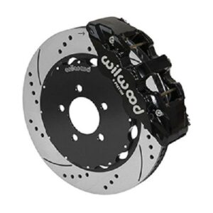 Wilwood WBK140-14682-D - 2003-2011 Ford Crown Vic Front Drilled Kit-Blk