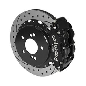 Wilwood WBK140-14752-D - 2001-2006 Bmw E46 & M3 Rear Drilled Kit-Blk