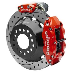 Wilwood WBK140-15844-DR - 9" Ford 2.50" Offset Electronic Parking Brake 12.88" Drilled Rotors Rear K