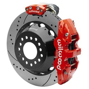 Wilwood WBK140-15846-DR - 9" Ford 2.50" Offset Electronic Parking Brake 14.00" Drilled Rotors Rear K