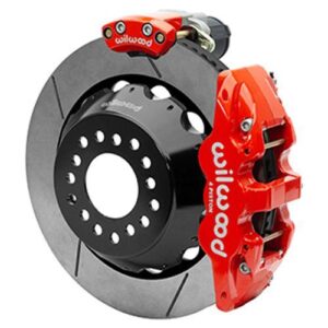 Wilwood WBK140-15846-R - 9" Ford 2.50" Offset Electronic Parking Brake 14.00" Rotors Rear Kit-Red