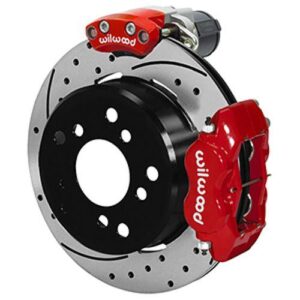 Wilwood WBK140-16134-DR - 9" Ford 2.00 Offset Electronic Parking Brake 12.19" Drilled Rotors Rear Ki