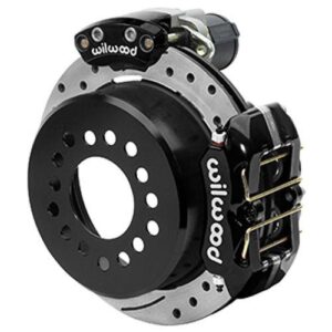 Wilwood WBK140-16141-D - 9" Ford 2.36 Offset Electronic Parking Brake Low Profile Drilled 11" Rotors